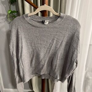 Grey Cropped Sweater